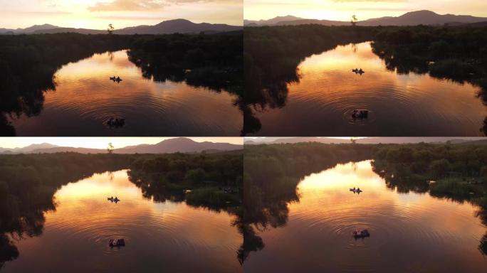 日落时分，南非西开普省的布雷德河迷人的景色。
