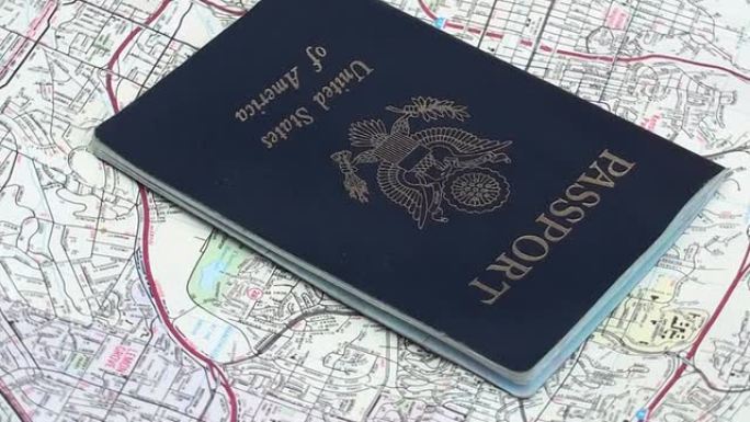 美国护照和路线图-高清
