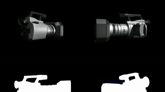 带液晶显示器的3D摄像机，阿尔法通道可循环PAL