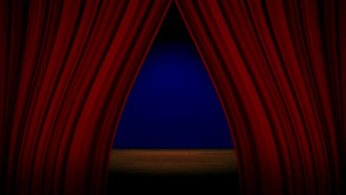 剧院，舞台和窗帘，带有蓝屏和Alpha频道