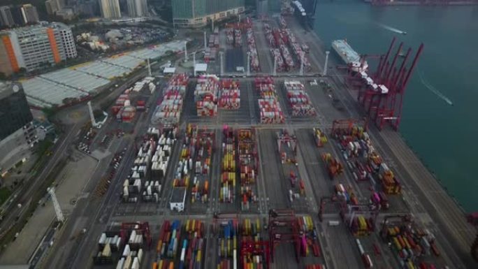 香港货柜码头鸟瞰图