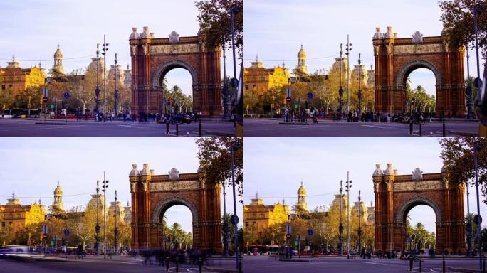 西班牙巴塞罗那: 巴塞罗那的Arco de Triunfo de Barcelona