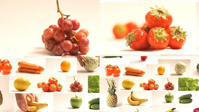 水果和蔬菜拼贴表