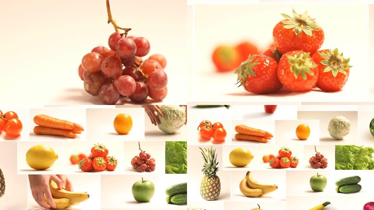 水果和蔬菜拼贴表