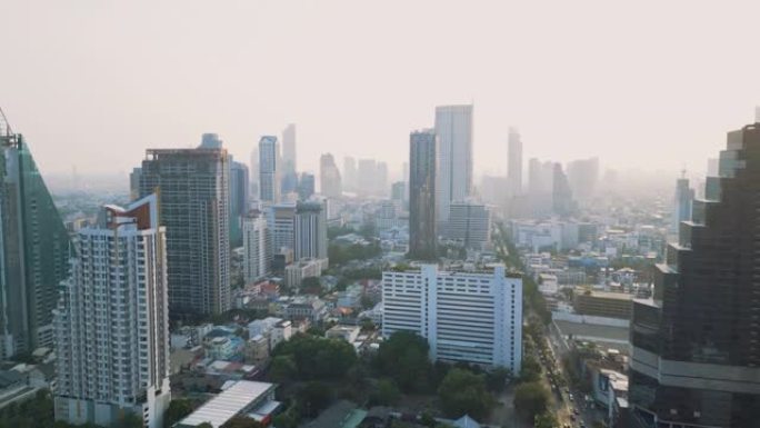 曼谷市中心鸟瞰图曼谷中心鸟瞰图