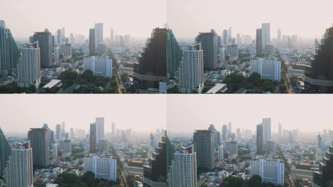 曼谷市中心鸟瞰图曼谷中心鸟瞰图