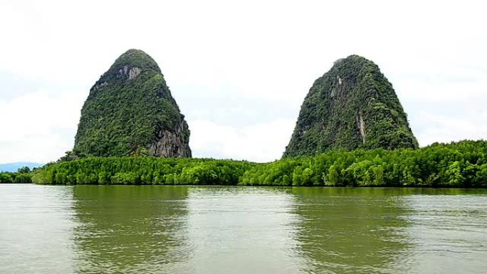 泰国攀牙省沿河红树林