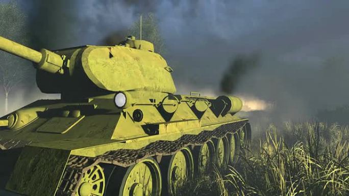 传奇的俄罗斯坦克T 34特写