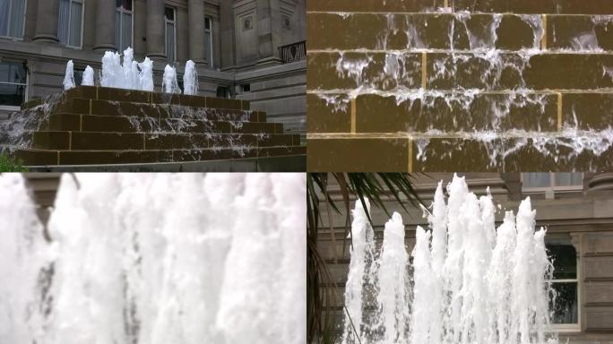 博尔顿维多利亚广场的喷泉