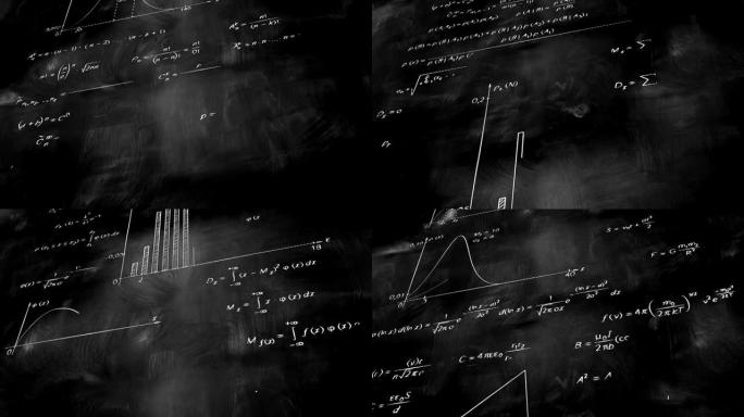 黑板倾斜环上的数学物理公式