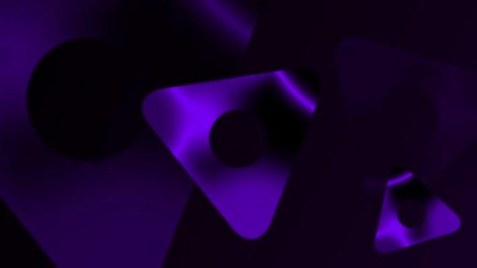 动画紫色油彩纹理旋转三角形背景
