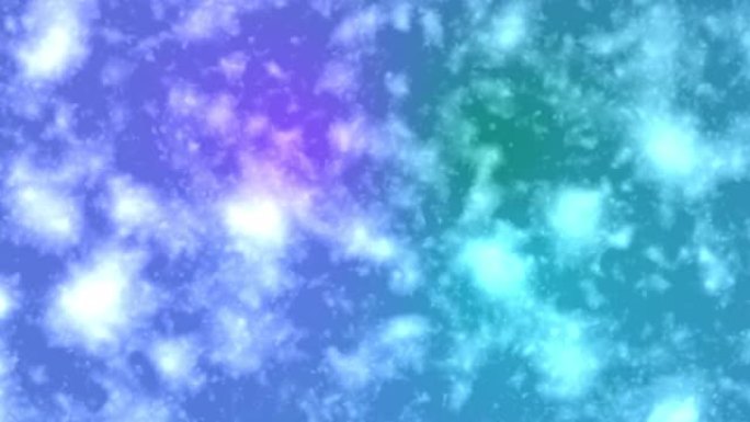 魔法天空: 4K UHD幻想动画，彩色嘈杂的云和闪烁的星星，以25 FPS的速度营造出梦幻而空灵的氛