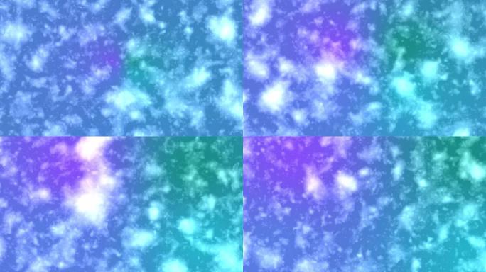 魔法天空: 4K UHD幻想动画，彩色嘈杂的云和闪烁的星星，以25 FPS的速度营造出梦幻而空灵的氛