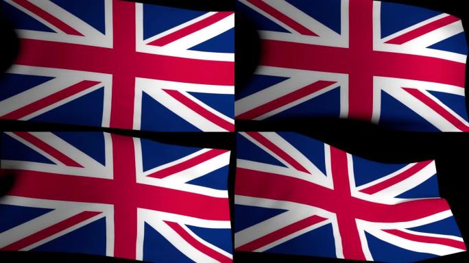 英国国旗在风中飘扬。皇室的象征。帝国野心和殖民政策