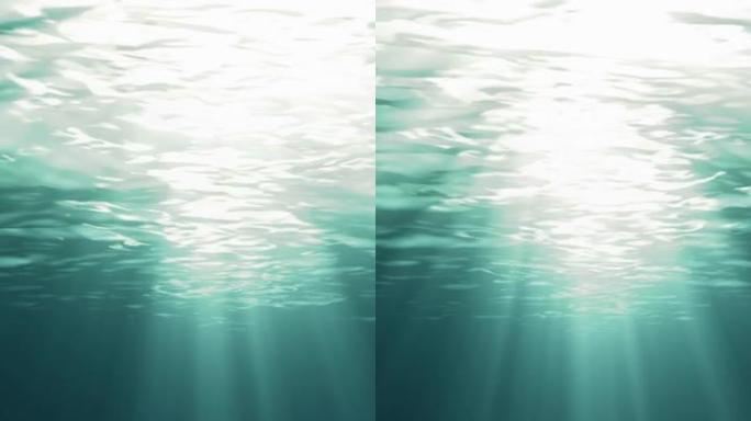波浪形海洋可循环，深水无缝动画。