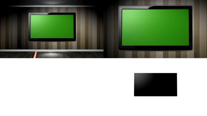 室内监视器，绿屏