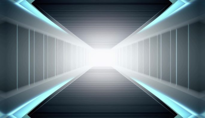 科技空间穿梭隧道循环视频