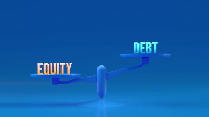 股权和债务权重，平衡，比例循环动画背景