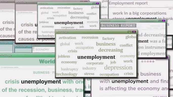 失业危机失业弹出窗口无缝循环动画