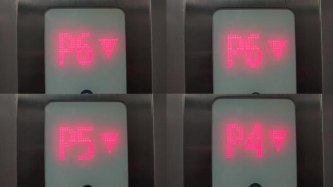 电梯中的发光二极管显示器