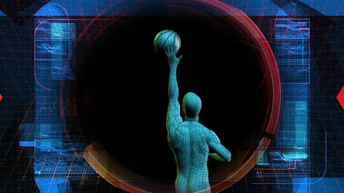 篮球运动员生物科学技术展示