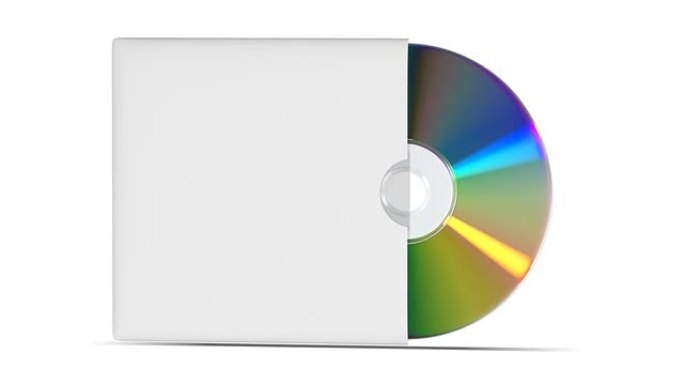 白色背景上的cd盘