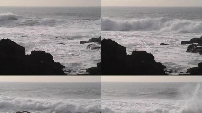 海浪抵御岩石