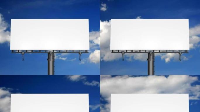 带移动云的空白广告牌 (NTSC，PAL)