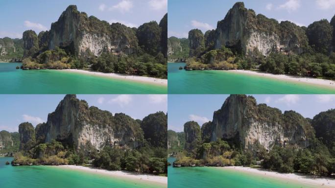 泰国甲米府雷利海滩鸟瞰图