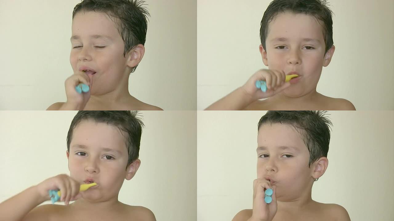 孩子刷牙