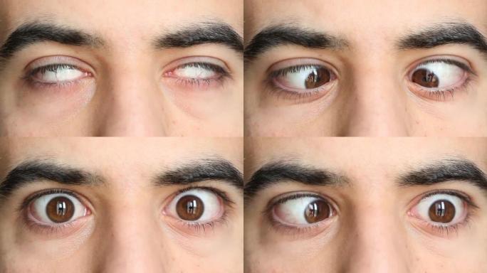 高清: 男人棕色的眼睛