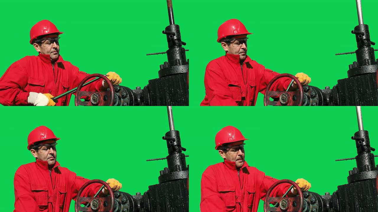 油气工人绿屏