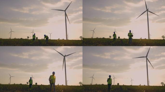 蓝领工人电气工程师团队和建筑师持有山区风车场建设咨询计划。景观建筑使用风力涡轮机来产生纯能量。