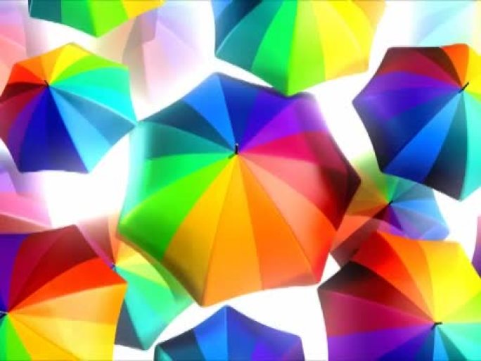 彩虹伞3D视频背景-NTSC