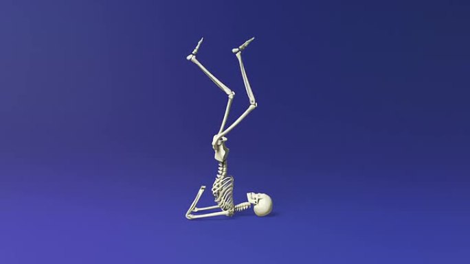人体骨骼的自行车运动