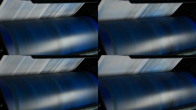 卷筒纸胶印机印刷机，特写