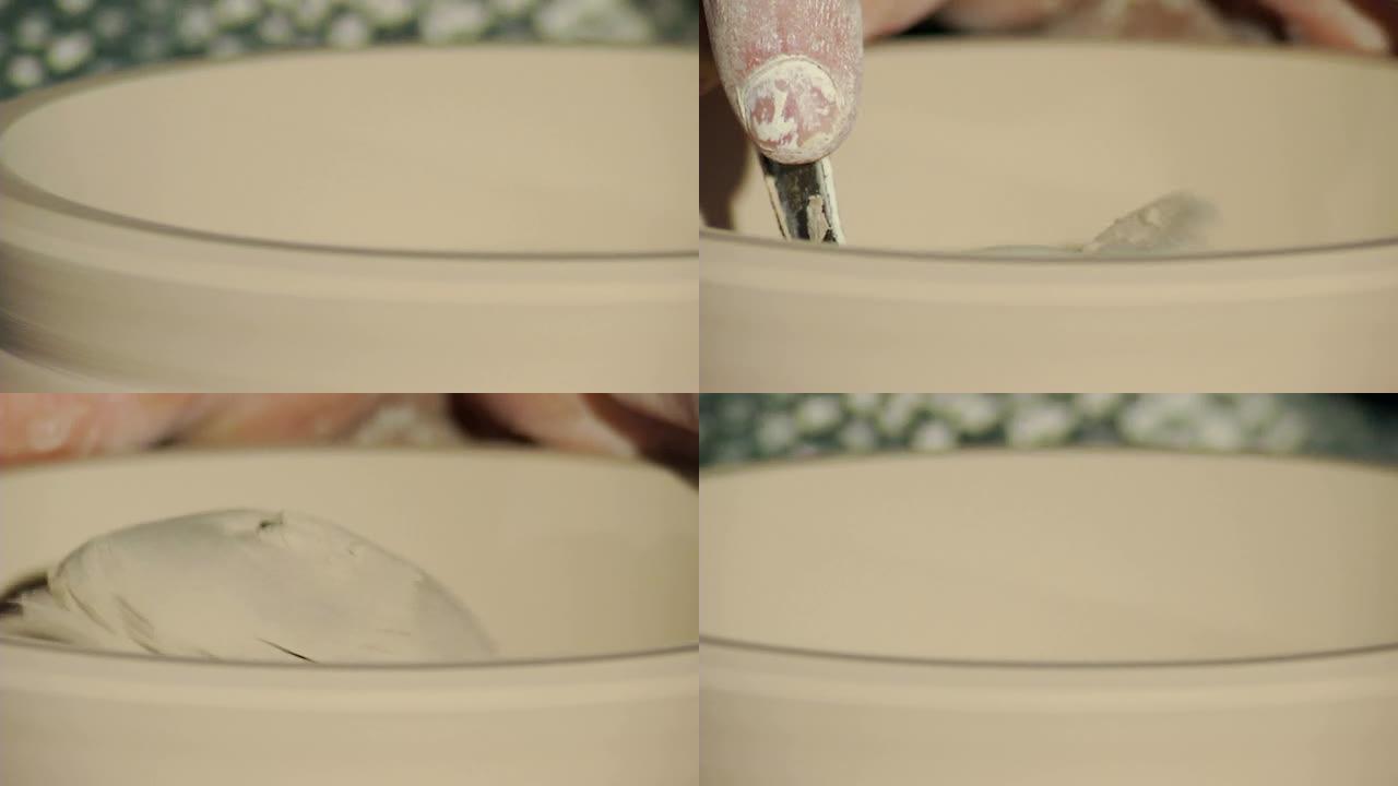 土耳其陶工制作陶瓷花瓶