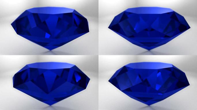 蓝宝石蓝色钻石宝石宝石旋转婚礼背景循环