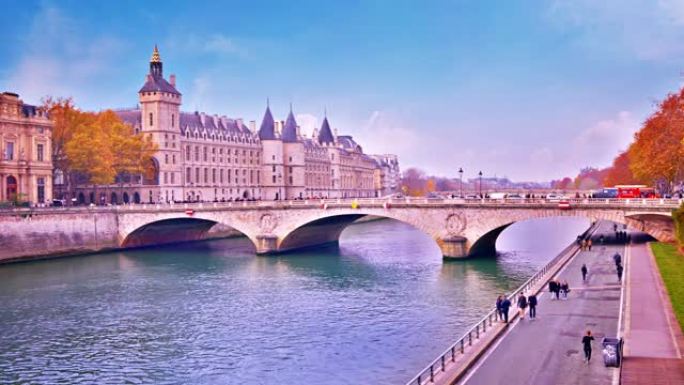 巴黎。塞纳河。历史建筑