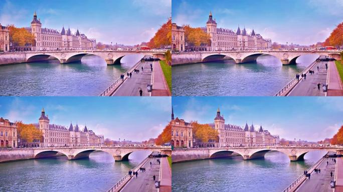 巴黎。塞纳河。历史建筑