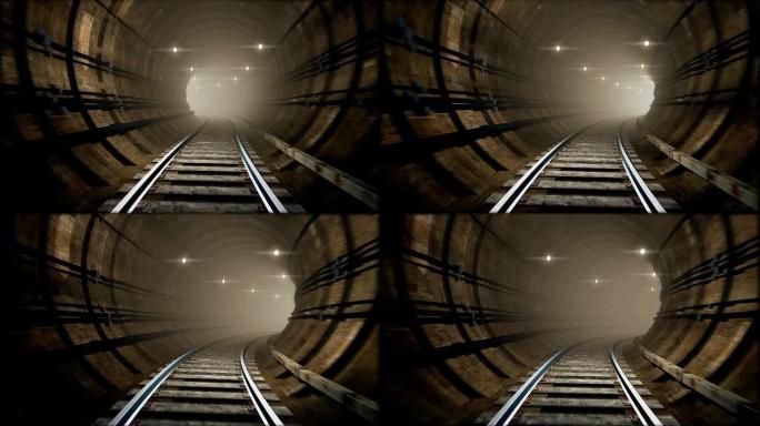 动画地铁隧道，可循环