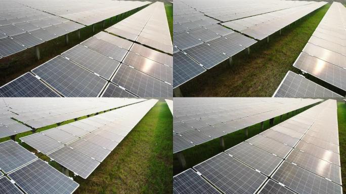 太阳能发电站，太阳能发电场的绿色能源，电力