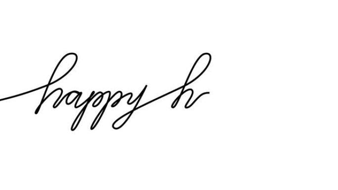 节日快乐文字短句，用手写的优雅传播节日的欢呼声: “节日快乐” -- 一个快乐的斯托克视频，庆祝圣诞