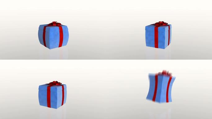 礼品盒抖动发布虚拟产品，循环
