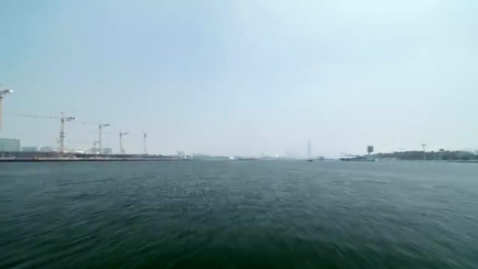 阿联酋迪拜小溪传统阿布拉船游览延时第3部分