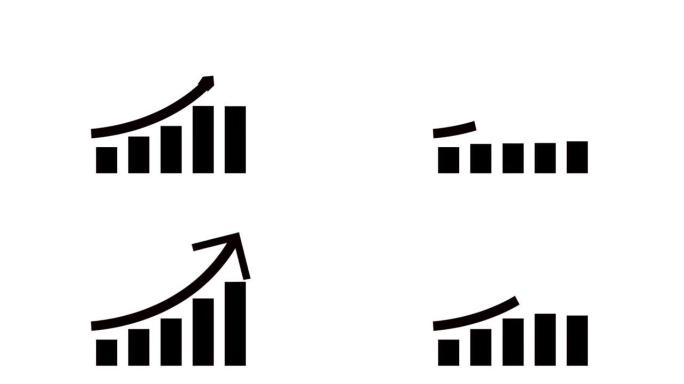 黑色图表图，孤立在白色背景上。