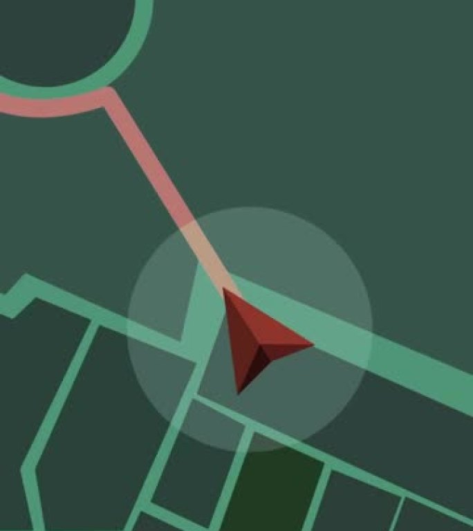 导航城市地图GPS导航，本地化夜间动画。