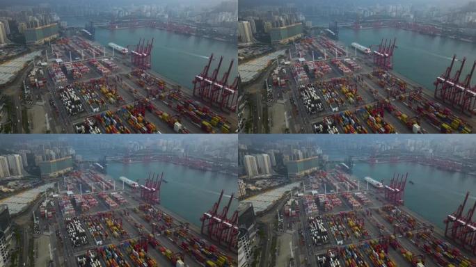 香港货柜码头鸟瞰图