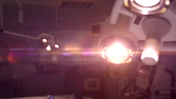 手术灯闪光视频效果。