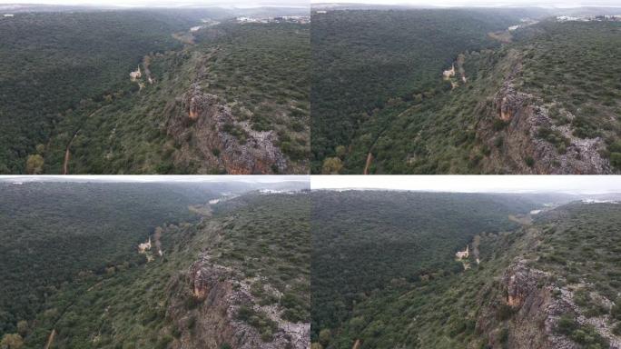 以色列山区植被的航拍视频